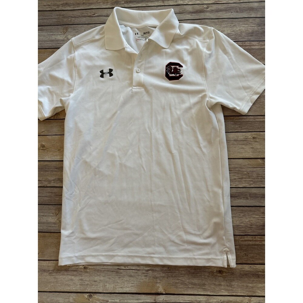 South Carolina Under Armour White Men's Polo Shirt